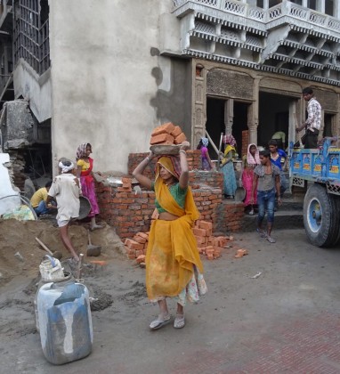Building Workers Udaipur Bev Dunbar The Gilded Image