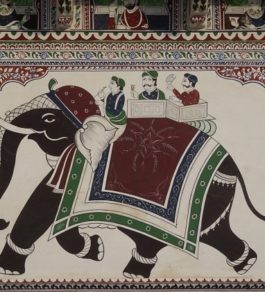 Fatepur Painted Elephant Bev Dunbar The Gilded Image