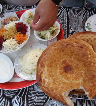 Lunch Bukhara Uzbekistan Bev Dunbar The Gilded Image