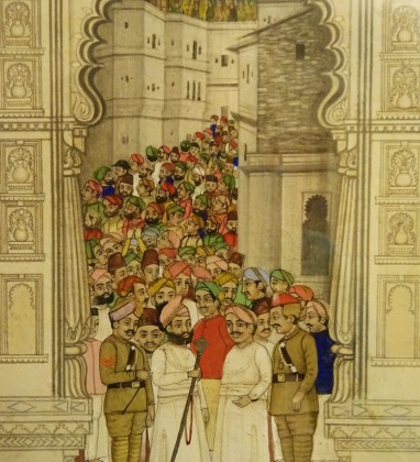Painted Crowd City Palace Udaipur Bev Dunbar The Gilded Image
