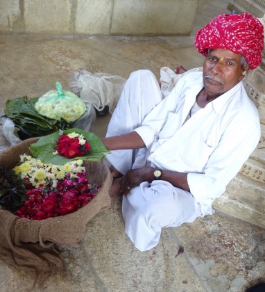 Ranakpur Flower Seller Jain Temple Bev Dunbar The Gilded Image