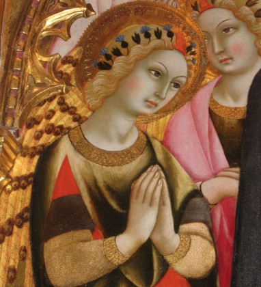 Sano di Pietro detail from Madonna and Child 15th century Bev Dunbar The Gilded Image
