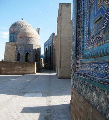 Shah i Zinda Corridor Samarkand Uzbekistan Bev Dunbar The Gilded Image