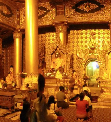 Shwe Dagon gilded interior Yangon © Bev Dunbar The Gilded Image