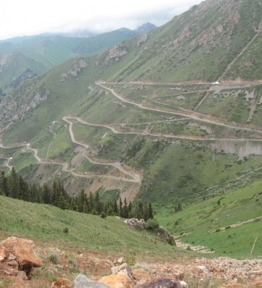 Winding Road Kyrgyzstan Bev Dunbar The Gilded Image