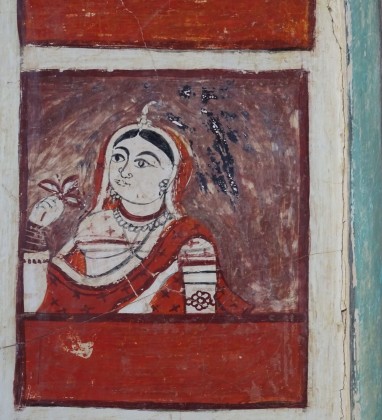 Woman in Red Morarka Haveli Nawalgarh Bev Dunbar The Gilded Image