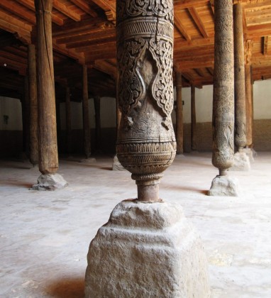 Wooded Column Khiva Uzbekistan Bev Dunbar The Gilded Image